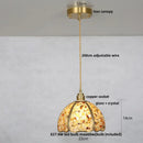 GobekUsa Crystal Glass LED Pendant: Tiffany Style Hanging Light for Living Room