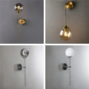 GobekUsa Glass Ball Wall Lamps: Modern Nordic Golden Chrome Lighting Fixtures for Living Room, Kitchen