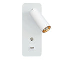 GobekUsa LED Wall Lights with Switch and USB Interface in White or Black, Modern Sconce