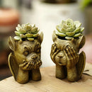 GobekUsa Gargoyle Resin Vase Sculpture: Unique Home & Garden Decor Accessory