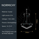 Modern Crystal Staircase Chandelier in Gold or Black