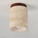 GobekUsa LED Wood Ceiling Light: Natural Yellow Travertine, Modern Nordic Design