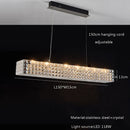 GobekUsa Crystal Chandelier: LED Ceiling Dining Room Lighting for Long Table Decor