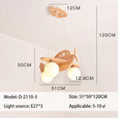 GobekUsa LED Wooden Aircraft Kids Chandelier Boys Girls Room Decor Hanging Pendant Lights