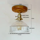 GobekUsa LED Glass Wood Ceiling Light Modern Plafondlamp for Living Room