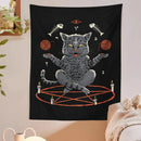GobekUsa Cat Coven Tapestry Wall Hanging - Cool Black Witchcraft Decor for Living Room and Bedroom