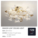 GobekUsa Ginkgo Leaf Bedroom Lamp: Post-modern Romantic Art Ceiling Light for Master Bedroom