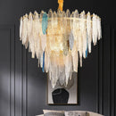 GobekUsa Gold Metal Chain LED Pendant Lights for Modern Luxury Living Room