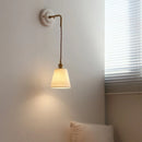 GobekUsa Adjustable LED Wall Sconce Lamp Stripe Ceramic Copper Mirror Bedside