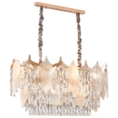 GobekUsa Crystal Leaves Chandelier: Elegant Postmodern Lighting for Living Room, Dining Room, Bedroom