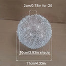 GobekUsa Glass Lampshade with Aluminum Wire for G9 Bulb Cover and 20mm Hole