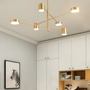 GobekUsa Black Gold White LED Chandelier: Stylish Nordic Loft Lamp for Livingroom & Bedroom