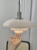 Danish Three-Layer Dish Glass Pendant Light