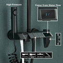 GobekUsa Digital Rainfall Shower System Mixer Set 4-way Bathroom Faucets Kit