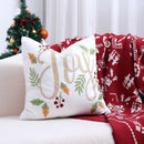 GobekUsa Christmas Tree Embroidered Cushion Cover - Festive Decor Pillow Cover