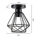 GobekUsa Industrial LED Ceiling Light: Modern Retro Loft Plafonniers for Living Room Kitchen Cage Home Decor