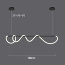 GobekUsa Gold Black LED Chandelier Modern Minimalist Pendant for Home Decor Lighting