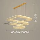 GobekUsa Crystal Chandelier: Luxury Living Room & Bedroom Pendant Light