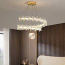 GobekUsa Gold Crystal Spiral Chandelier LED Pendant Lights for Home Decoration