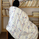 GobekUsa Korean Cartoon Plush Blanket, Soft Nap Sofa Cover for Home Dormitory