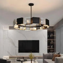 GobekUsa Black Metal Loft LED Chandelier: Modern Indoor Pendant Lamp Fixture Home Lighting