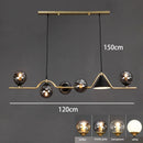 Nordic Glass Globe Pendant Chandelier in Smoky Grey