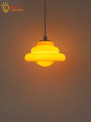 GobekUsa Cream Glass Pendant Lights LED G9 for Girl's Room & Kitchen