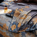 GobekUsa Jacquard Egyptian Cotton Bedding Set: Duvet Cover, Pillowcases, and Fitted or Bed Sheet