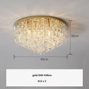 GobekUsa Crystal Steel LED Ceiling Chandelier, Modern Art Deco Lighting Fixture