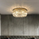 GobekUsa Crystal LED Ceiling Light Chandelier for Bedroom, Modern Round Indoor Lighting