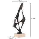 GobekUsa Geometric Abstract Face Metal Statue Figurine Home Decoration
