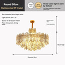 GobekUsa Golden Branch Crystal Chandelier for Bedroom & Living Room