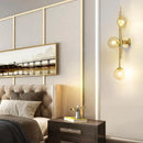 GobekUsa Green White Glass Ball Wall Lamps Nordic Home Decor Bedside Sconce Gold Light Fixtures