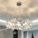GobekUsa Crystal Ring Chandelier Chrome Ceiling Pendant Light