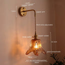 GobekUsa Amber Glass LED Wall Lamps for Living Room and Bathroom Mirror Lighting