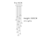 GobekUsa Crystal Ball Chandelier: Modern LED Stair Chandelier for Living Room, Kitchen, and Loft