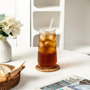 GobekUsa Clear Glass Coffee Cups Set of 6 - Heat-Resistant Vertical Design for Various Drinks
