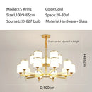 GobekUsa Glass Chandelier: Nordic Modern LED Hanging Light for Living Room and Bedroom
