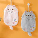 GobekUsa Cartoon Cat Kitchen Cleaning Towel: Absorbent Microfiber with Hanging Loop