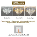 GobekUsa Crystal Ceiling Chandelier: Modern LED Round Pendant Lamp for Luxury Home Decor