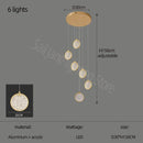 GobekUsa Double Story LED Ring Chandelier - Modern Nordic Style Living Room Lighting