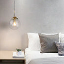 Nordic Glass Pendant Light With Polished Steel Finish