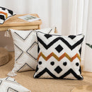 GobekUsa Ethnic Style Black Tassel Cushion Cover for Modern Home Sofa Décor