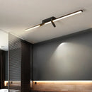 GobekUsa Acrylic Black Strip LED Chandeliers for Indoor Living Dining Room