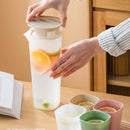 GobekUsa Large Capacity Cold Water Bottle for Lemon Tea, Half Transparent, Low Temperature Resistant