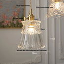 GobekUsa Glass LED Pendant Lamp Modern Copper Socket Hanging Light