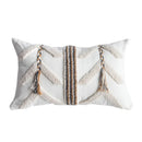 GobekUsa Lace Tassel Cushion Tufted Sofa Pillowcase for Office Chair Pad