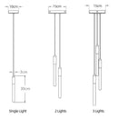 GobekUsa Luxe Gold Tube Chandelier for Dining & Bedroom Lighting