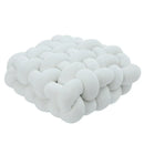 GobekUsa Knot Square Pillows: Handmade Decor for Living Room, Bedroom, Office in Grey
