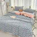 GobekUsa Double Gauze Rabbit Print Quilt: Soft, Breathable, Washable, Light Comforter